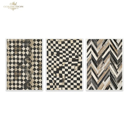 Special Order - ITD Collection Rice Paper 3 Sheet Set - Black and White Series II