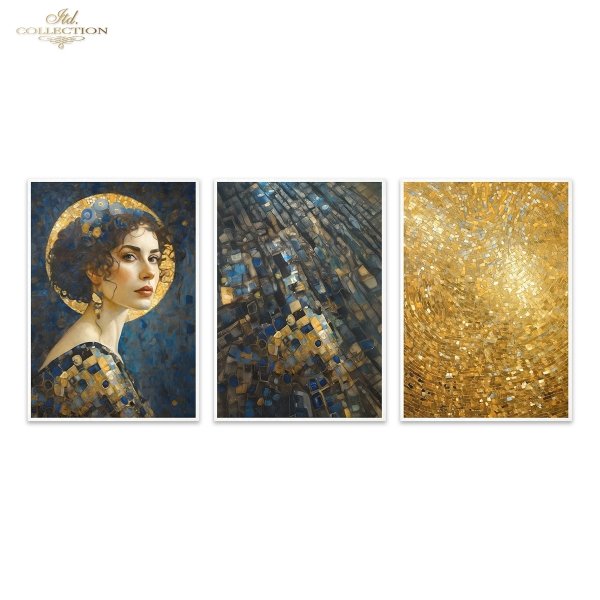Special Order - ITD Collection Rice Paper 3 Sheet Set - Inspired by Klimt Series II