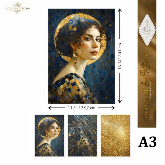 Special Order - ITD Collection Rice Paper 3 Sheet Set - Inspired by Klimt Series II