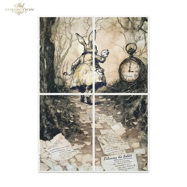 Special Order - ITD Collection Rice Paper 4 Sheet Set - Alice's Magic Series III