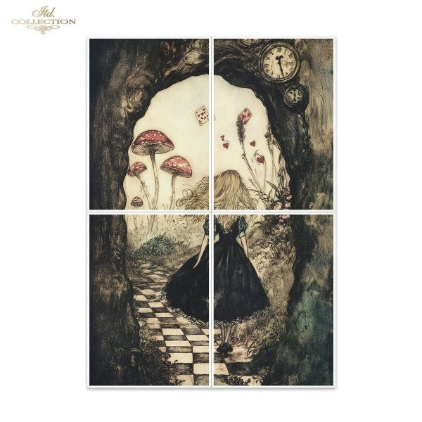 Special Order - ITD Collection Rice Paper 4 Sheet Set - Alice's Magic Series IV