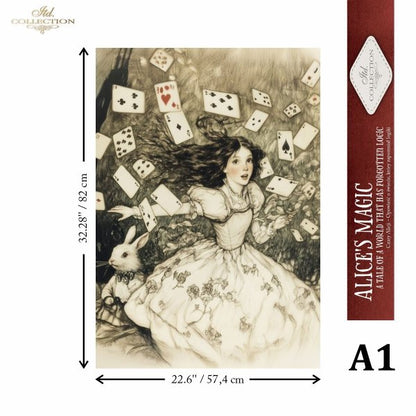 Special Order - ITD Collection Rice Paper 4 Sheet Set - Alice's Magic Series VI
