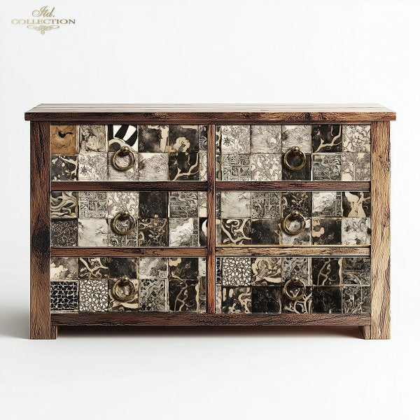 Special Order - ITD Collection Rice Paper 4 Sheet Set - Black and White Series I