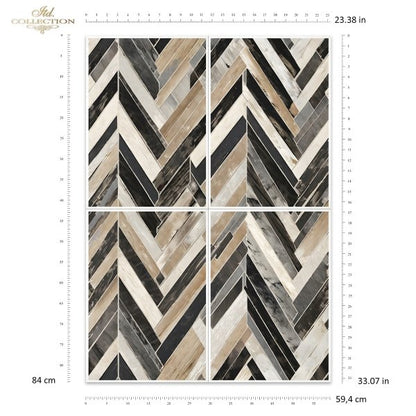 Special Order - ITD Collection Rice Paper 4 Sheet Set - Black and White Series II