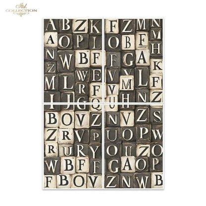 Special Order - ITD Collection Rice Paper 4 Sheet Set - Black and White Series III