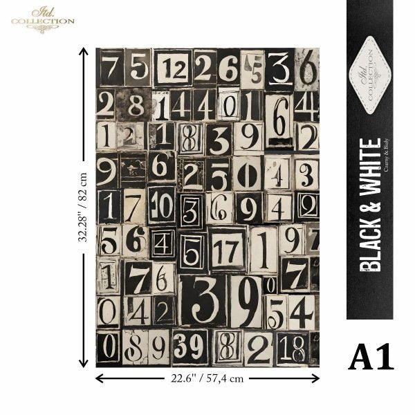 Special Order - ITD Collection Rice Paper 4 Sheet Set - Black and White Series VI