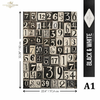 Special Order - ITD Collection Rice Paper 4 Sheet Set - Black and White Series VI