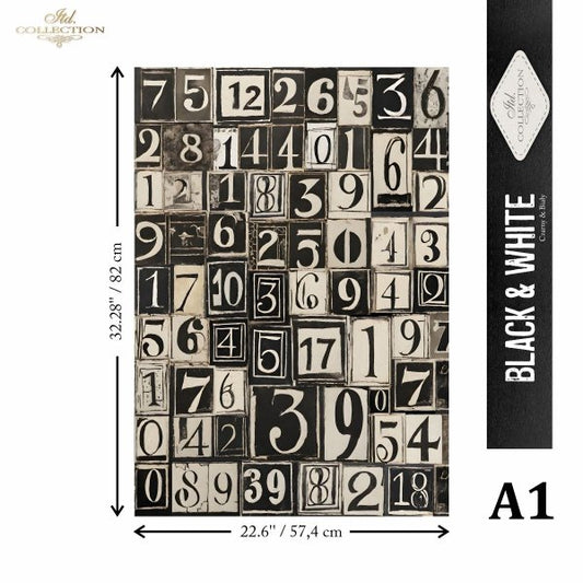 Special Order - ITD Collection Rice Paper 4 Sheet Set - Black and White Series VI