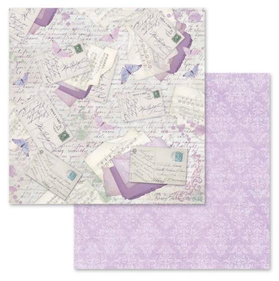 Scrapbooking Double Sided Paper set 12 x 12, 5 sh, ScrapAndMe, Spring Purple
