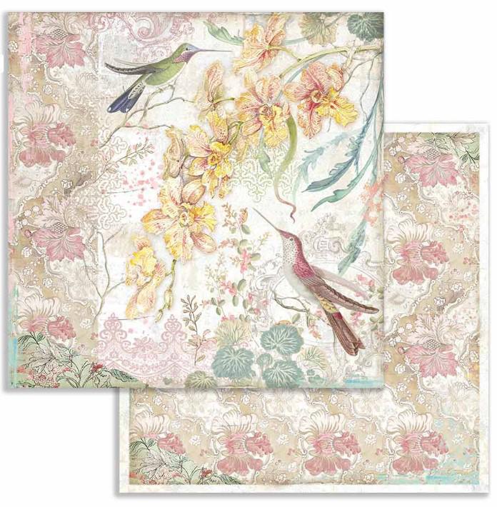 Stamperia 12" Scrapbook Paper Pad - Orchids and Cats