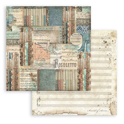 Stamperia 8" Scrapbook Paper Pad - Music