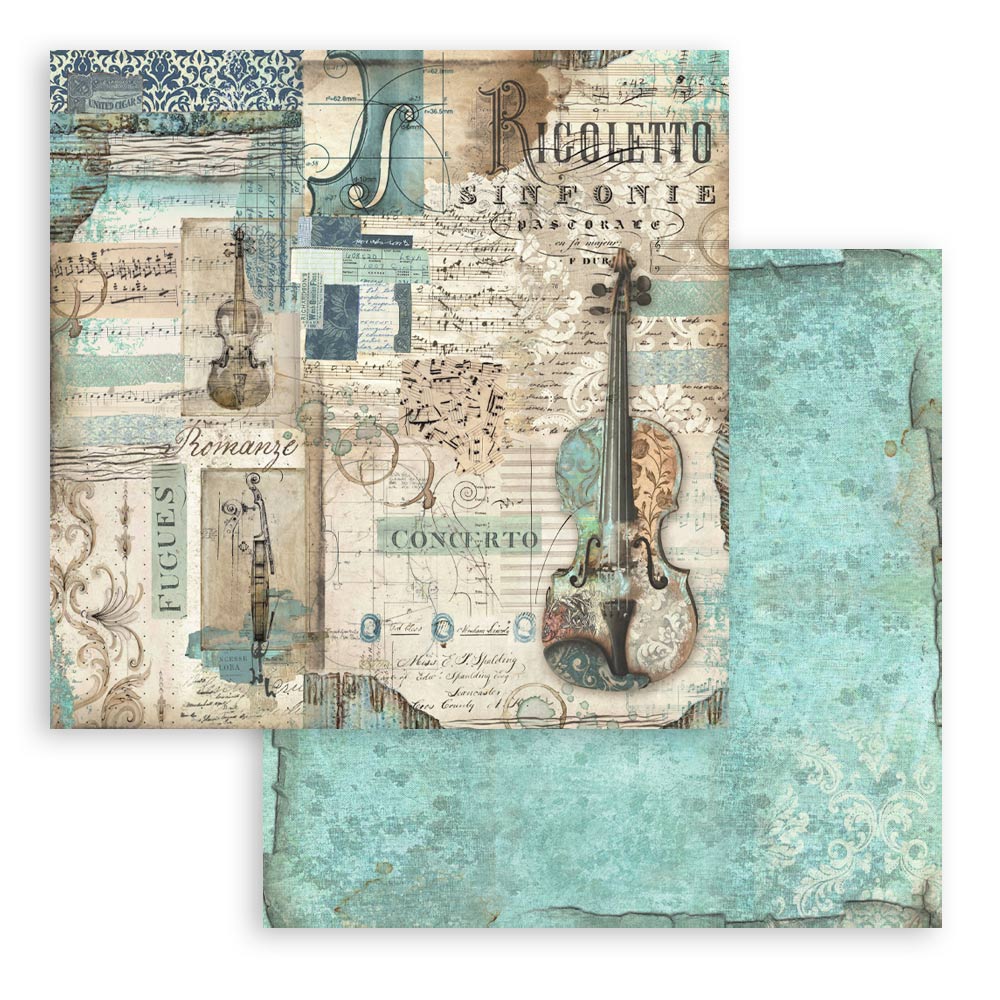 Stamperia 8" Scrapbook Paper Pad - Music