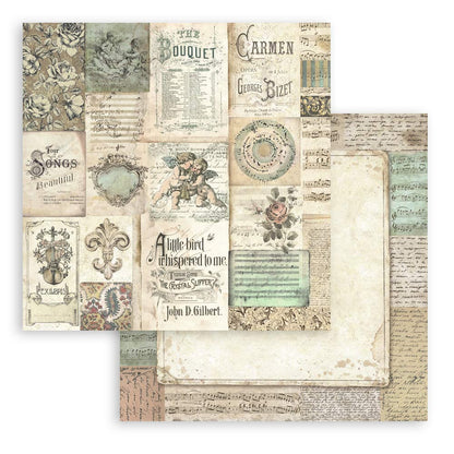 Stamperia 8" Scrapbook Paper Pad - Music