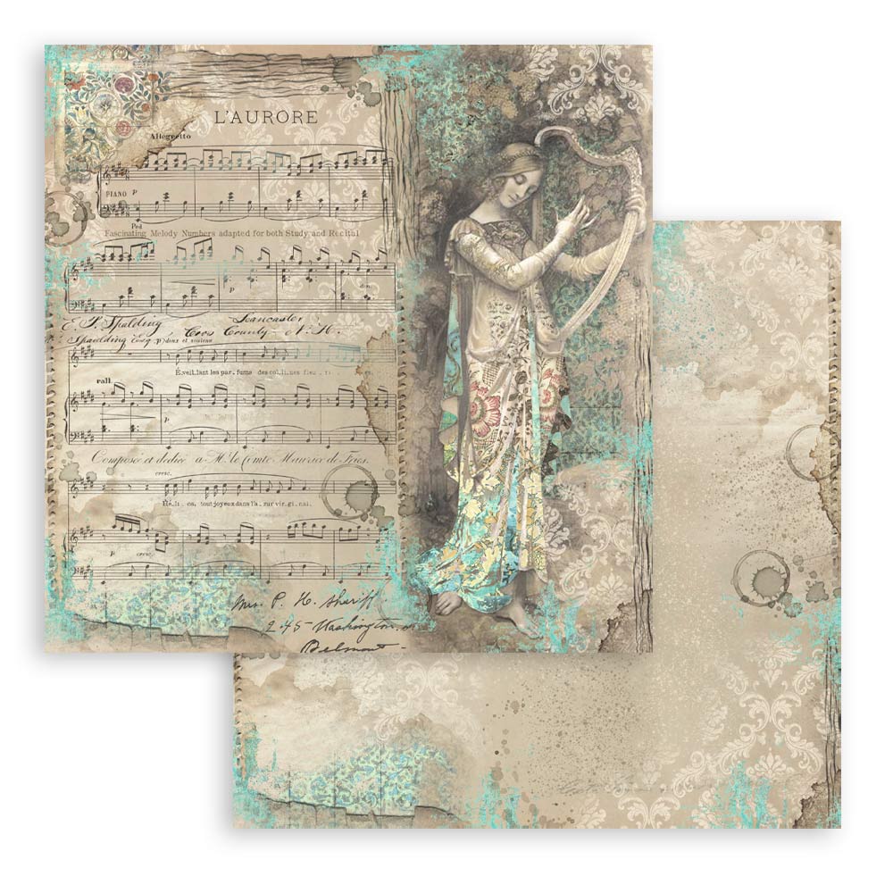 Stamperia 8" Scrapbook Paper Pad - Music