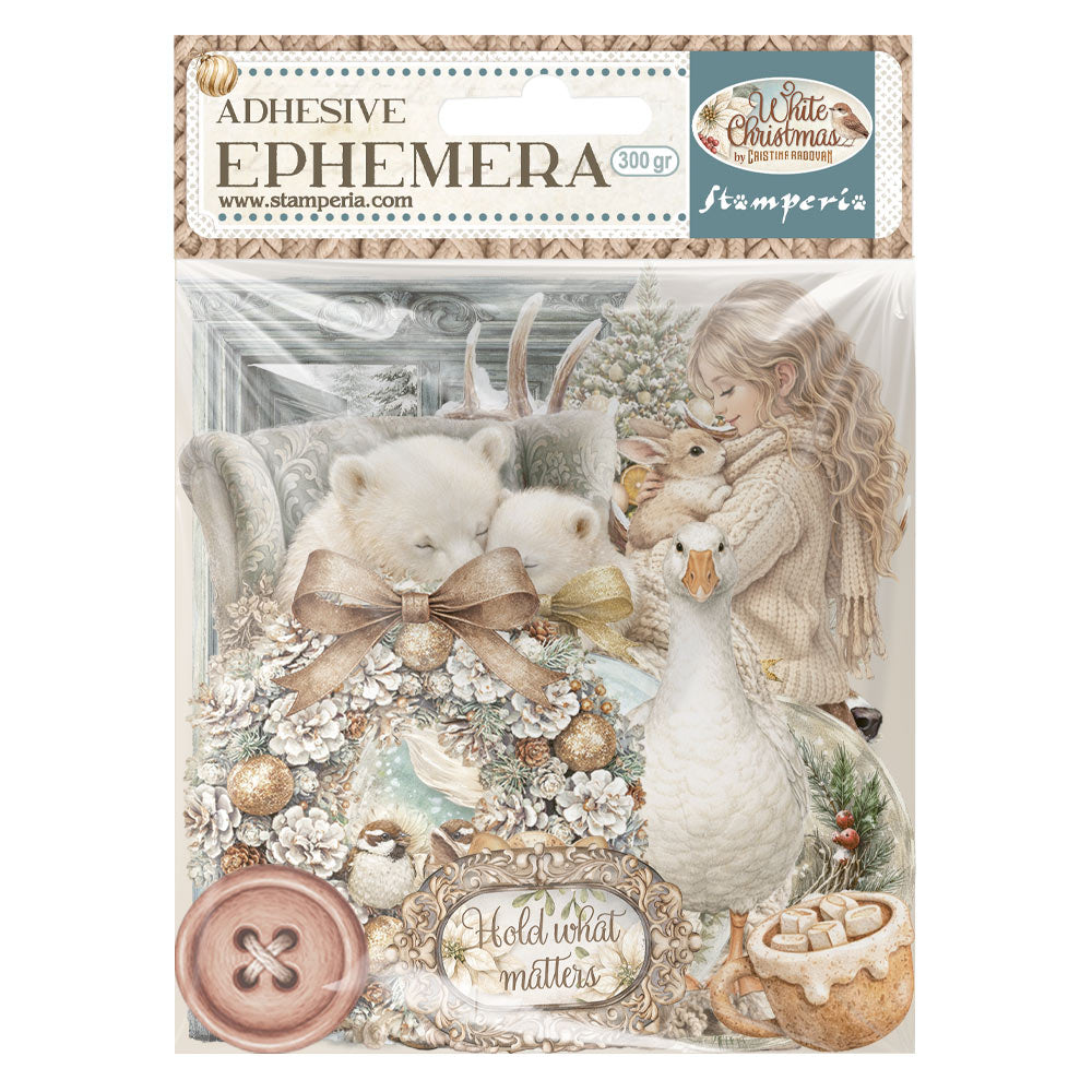 Stamperia Adhesive Ephemera - White Christmas