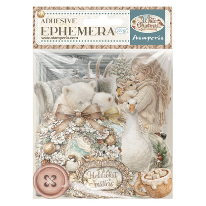 Stamperia Adhesive Ephemera - White Christmas