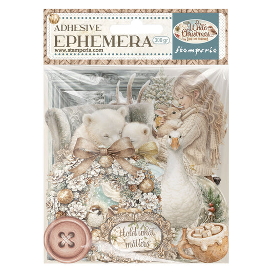 Stamperia Adhesive Ephemera - White Christmas