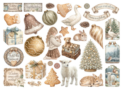 Stamperia Assorted Die Cuts - White Christmas