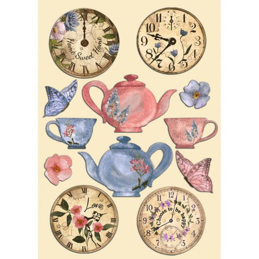 Stamperia Colored Wooden frame A5 - Welcome Home, Clocks