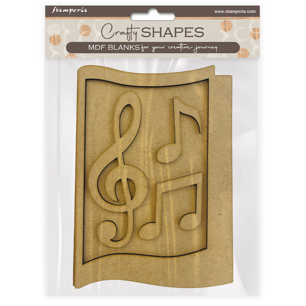 Stamperia Crafty Shapes- Music, Notes