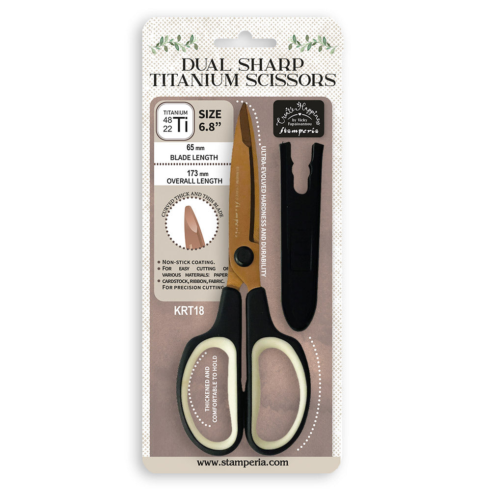 Stamperia Dual Sharp Titanium Scissors 6.8"