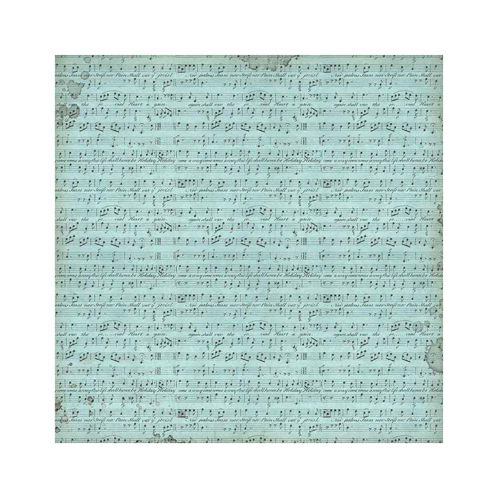 Stamperia Fabric 4 sheets- Music