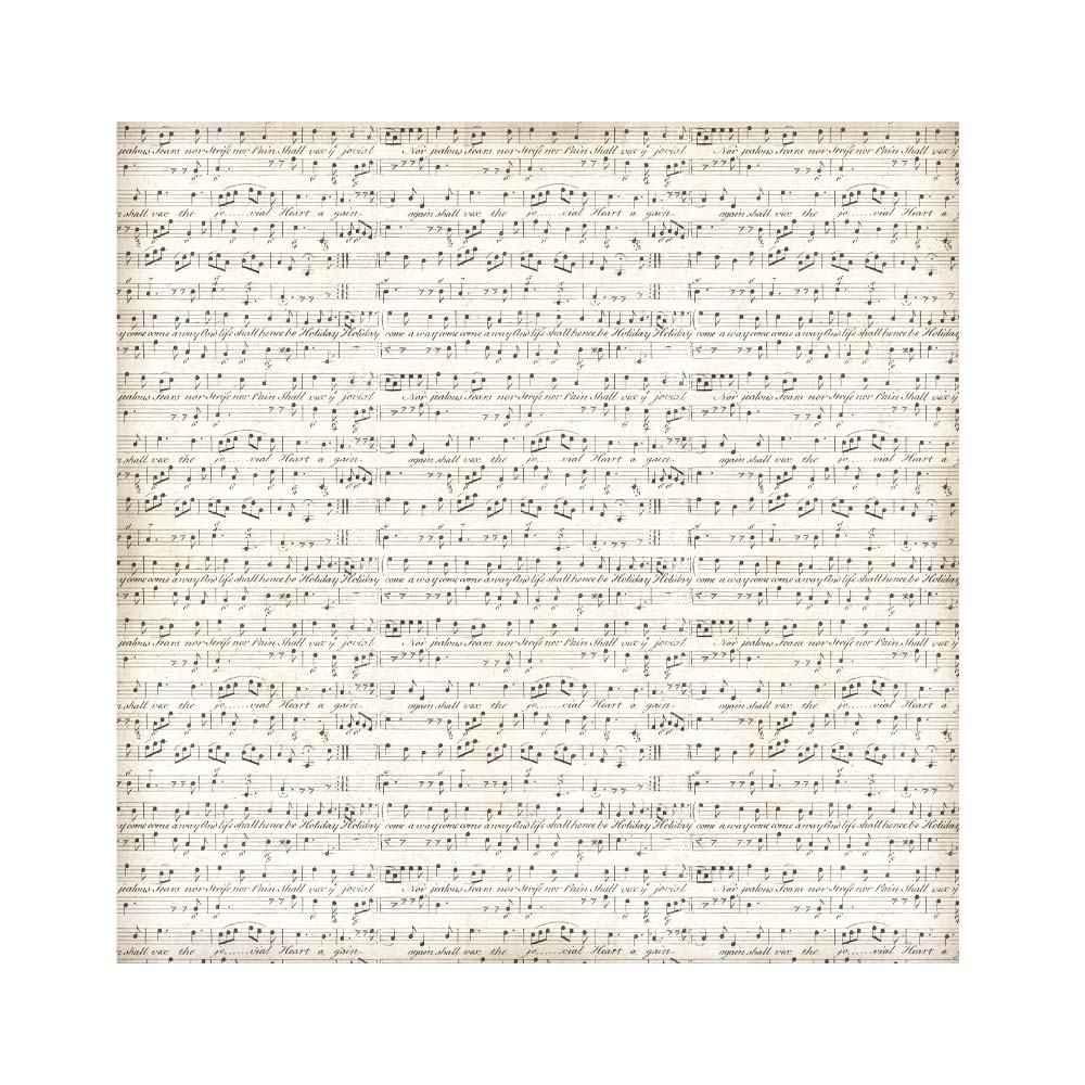 Stamperia Fabric 4 sheets- Music