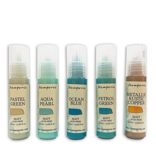 Stamperia Patina Texture paints 5x20 ml