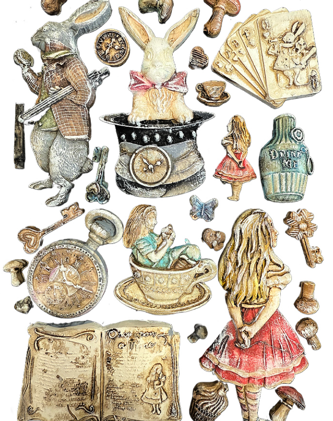 Stamperia Silicon Mould A5 - Alice in Christmas