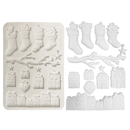 Stamperia Silicon Mould A5 - Christmas Socks and Presents