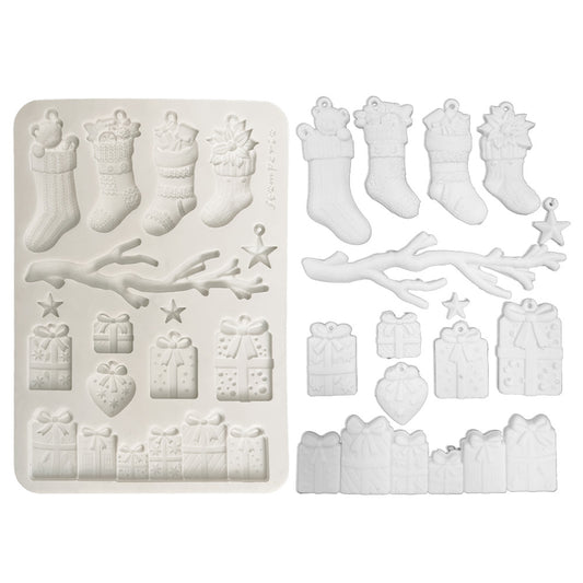 Stamperia Silicon Mould A5 - Christmas Socks and Presents