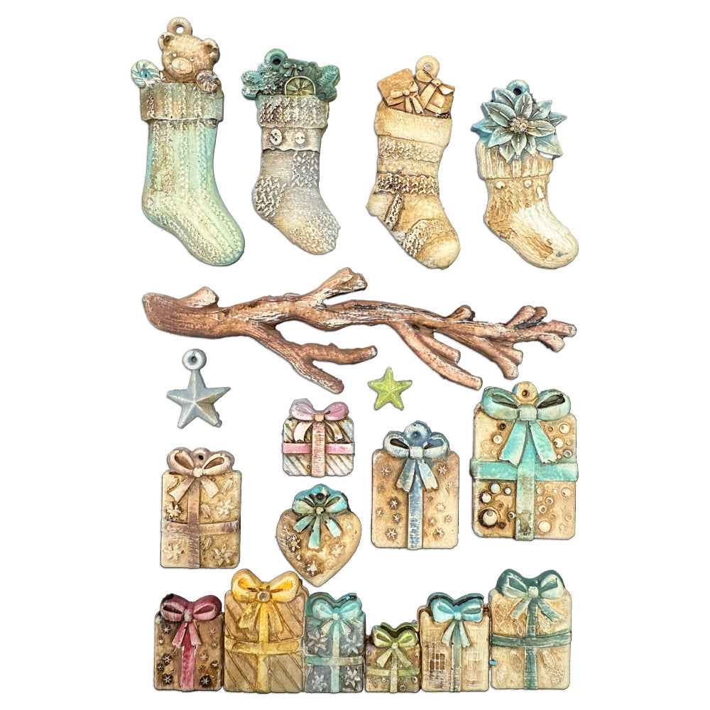 Stamperia Silicon Mould A5 - Christmas Socks and Presents