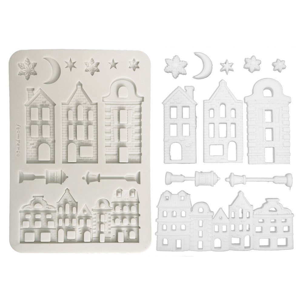 Stamperia Silicon Mould A5 - Christmas Village