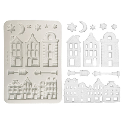 Stamperia Silicon Mould A5 - Christmas Village