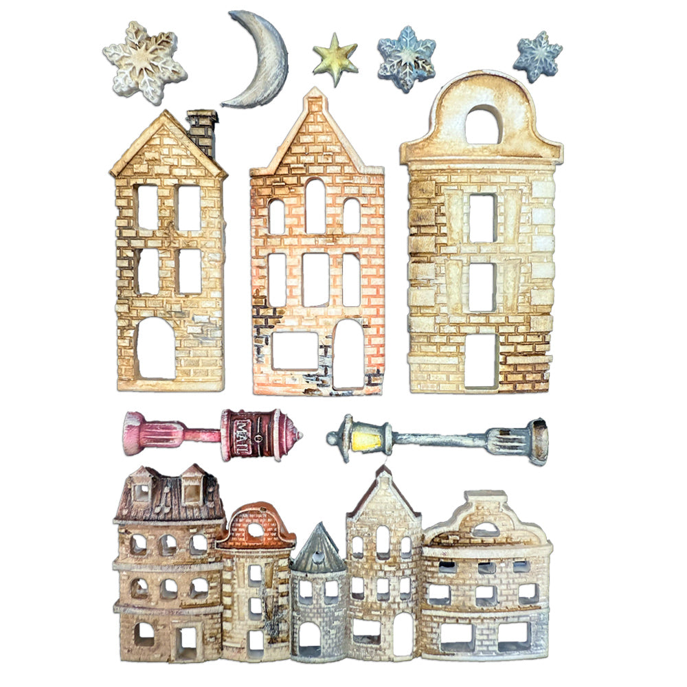 Stamperia Silicon Mould A5 - Christmas Village