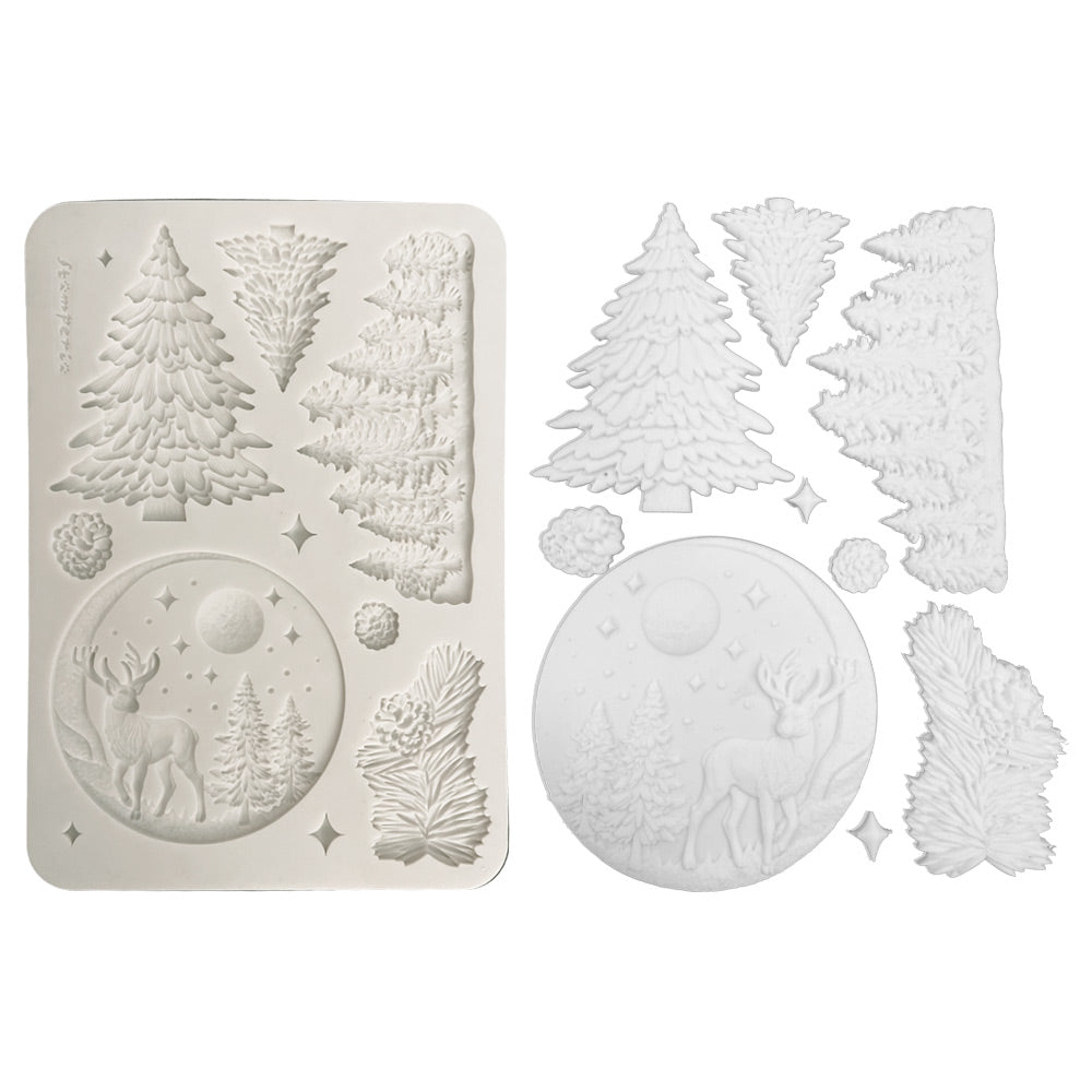Stamperia Silicon Mould A5 - Christmas Winter Landscape