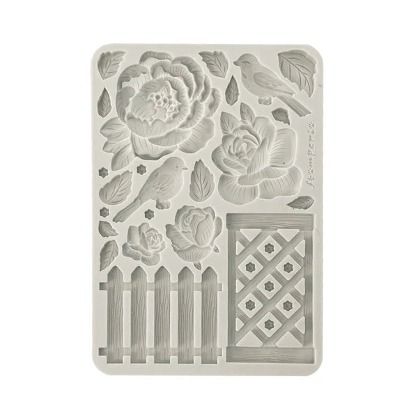 Stamperia Silicon Mould A5 - House of Roses, Fence