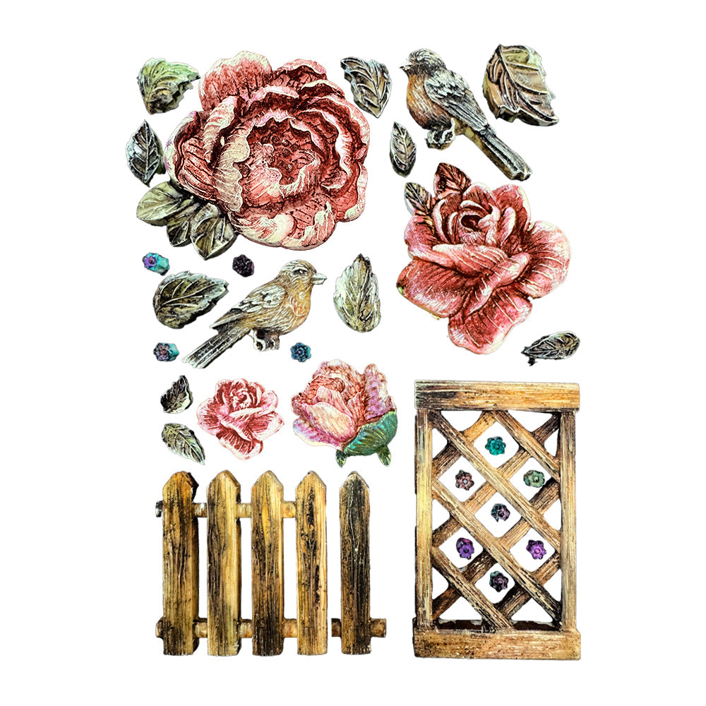 Stamperia Silicon Mould A5 - House of Roses, Fence