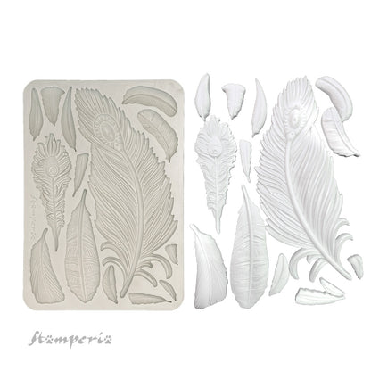 Stamperia Silicon Mould A5 - Masquerade Feathers