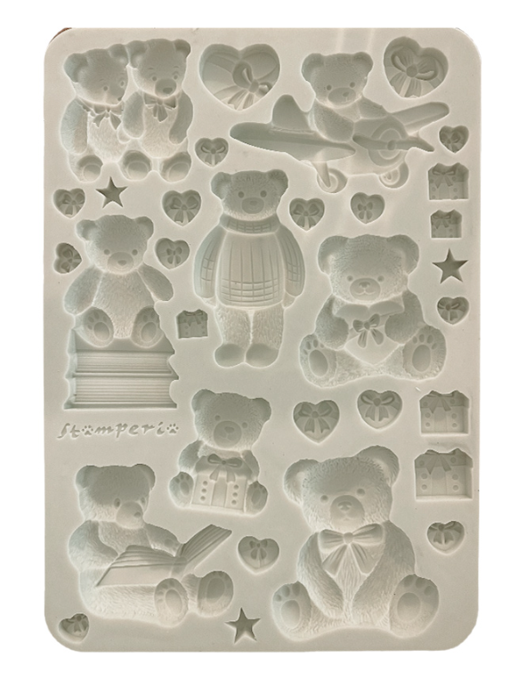 Stamperia Silicon Mould A5 - The Owl's House, Teddy Bears