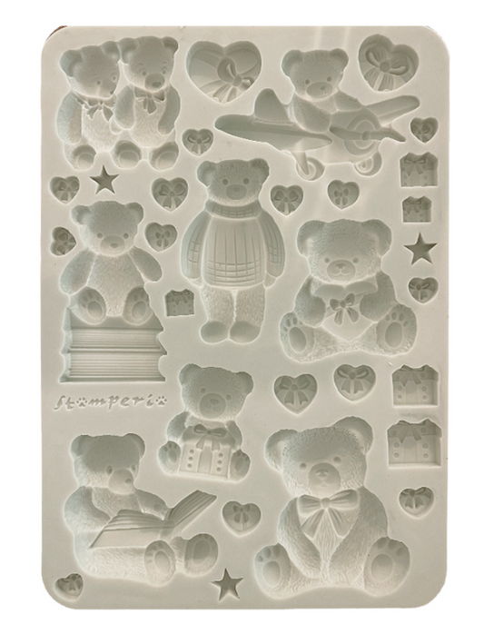 Stamperia Silicon Mould A5 - The Owl's House, Teddy Bears