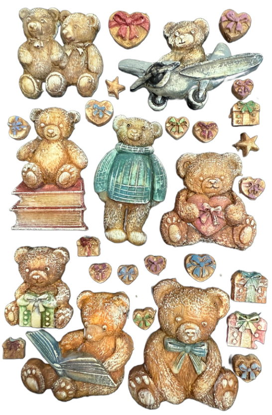Stamperia Silicon Mould A5 - The Owl's House, Teddy Bears
