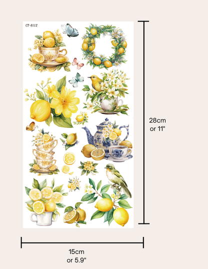 Glossy Crystal Rub-On Transfers- Life's Lemons