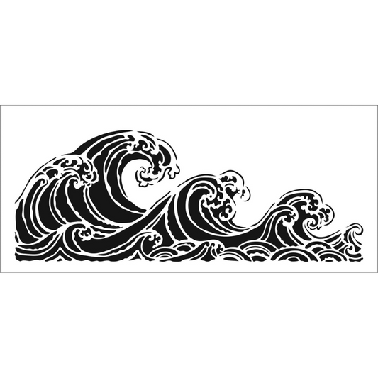 TCW 4" x 9" Slimline Stencil - Ocean Waves