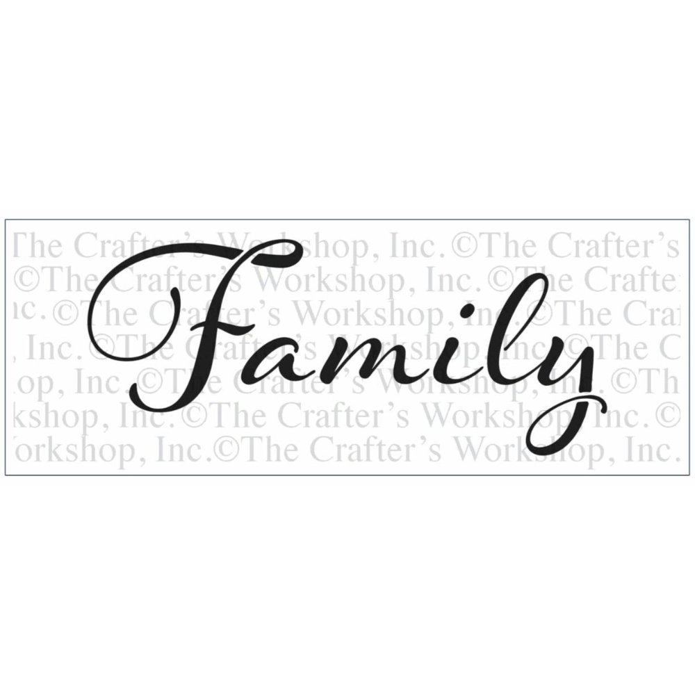 TCW The Crafters Workshop 16.5” Sign Stencil - Family
