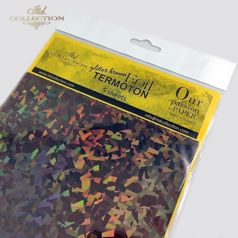 Termoton Metallic Foil Pack of 5 - Glitter Brown