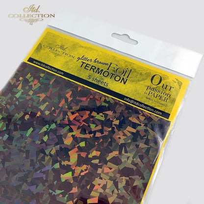 Termoton Metallic Foil Pack of 5 - Glitter Brown
