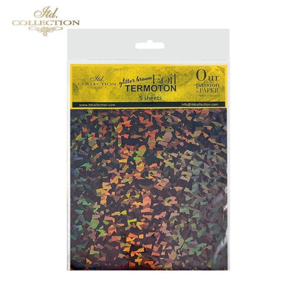 Termoton Metallic Foil Pack of 5 - Glitter Brown