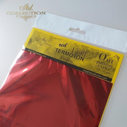 Termoton Metallic Foil Pack of 5 - Red