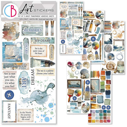 Transparent Adhesive Sheets 5/Pkg - An Artist Journey